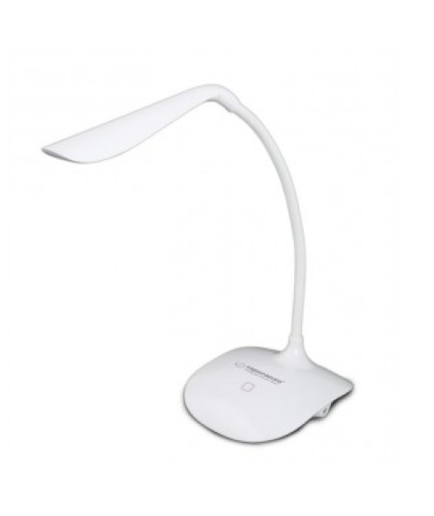 Lampă de birou Esperanza ACRUX ELD103W, 14 LED-uri, albă – Touch, 3 niveluri, protecție pentru ochi 